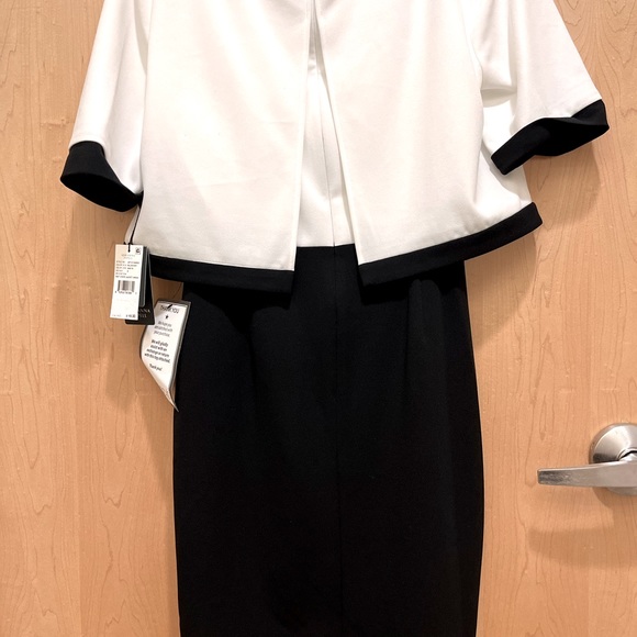 NWT Adrianna Papell Knit Crepe Jacket Dress Size 8 - Picture 3 of 8